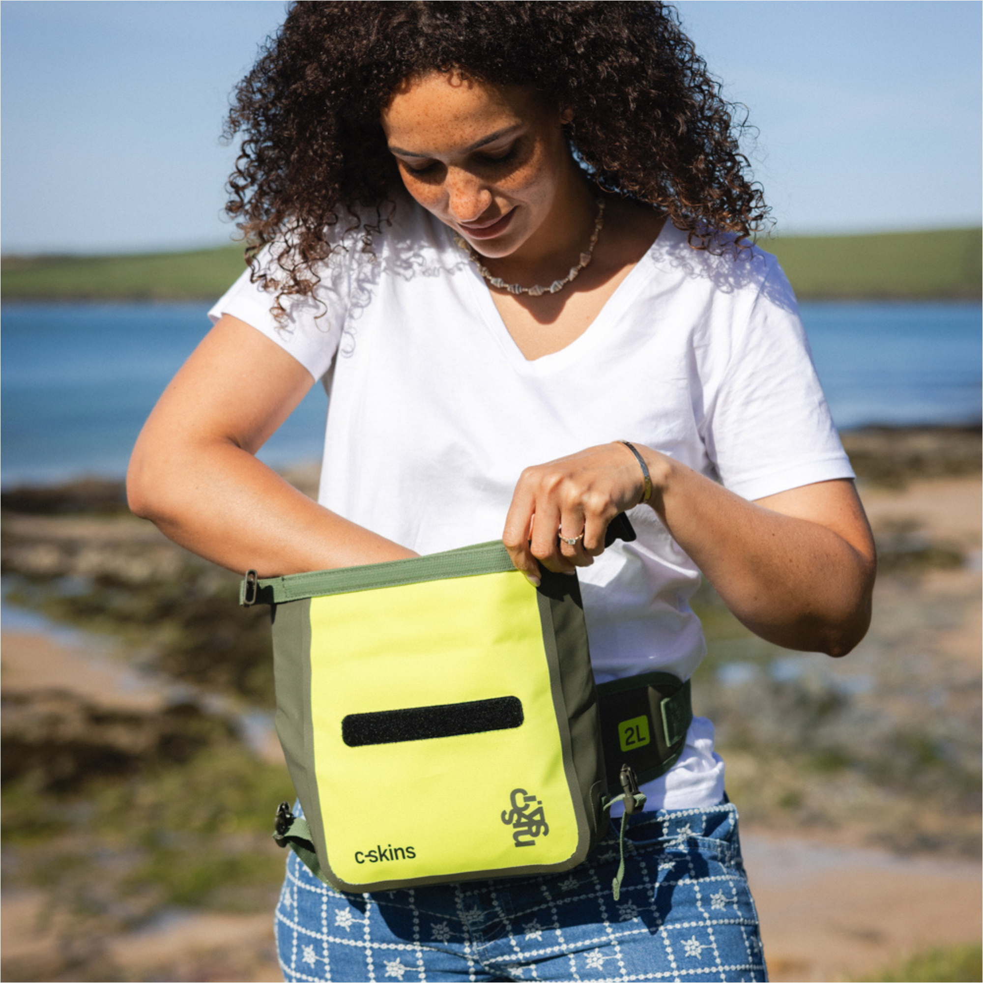 2026 C-Skins Session 2L Dry Bag Waist Pack C-DBWSE2 - Flash Green